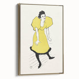 Toulouse-Lautrec Wall Art - Polaire on Stage in Yellow Dress