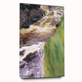 Romanticism Art: Rushing Water - Vibrant Landscape Canvas Print