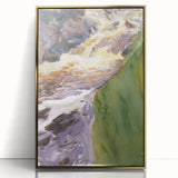Romanticism Art: Rushing Water - Vibrant Landscape Canvas Print
