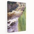 Romanticism Art: Rushing Water - Vibrant Landscape Canvas Print