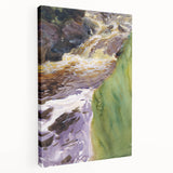 Romanticism Art: Rushing Water - Vibrant Landscape Canvas Print