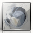 Framed minimalist abstract wall art in black acrylic, showcasing geometric patterns and smooth lines, perfect for modern home decor, enhancing contemporary interiors.