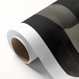 Abstract minimalist rolled canvas artwork showcasing soft pastel colors and geometric shapes, elegantly packaged in a protective cardboard tube for display.