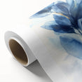 Abstract minimalist rolled canvas artwork showcasing soft pastel colors and geometric shapes, elegantly packaged in a protective cardboard tube for easy transport.