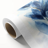 Abstract minimalist rolled canvas artwork showcasing soft pastel colors and geometric shapes, elegantly packaged in a protective cardboard tube for easy transport.