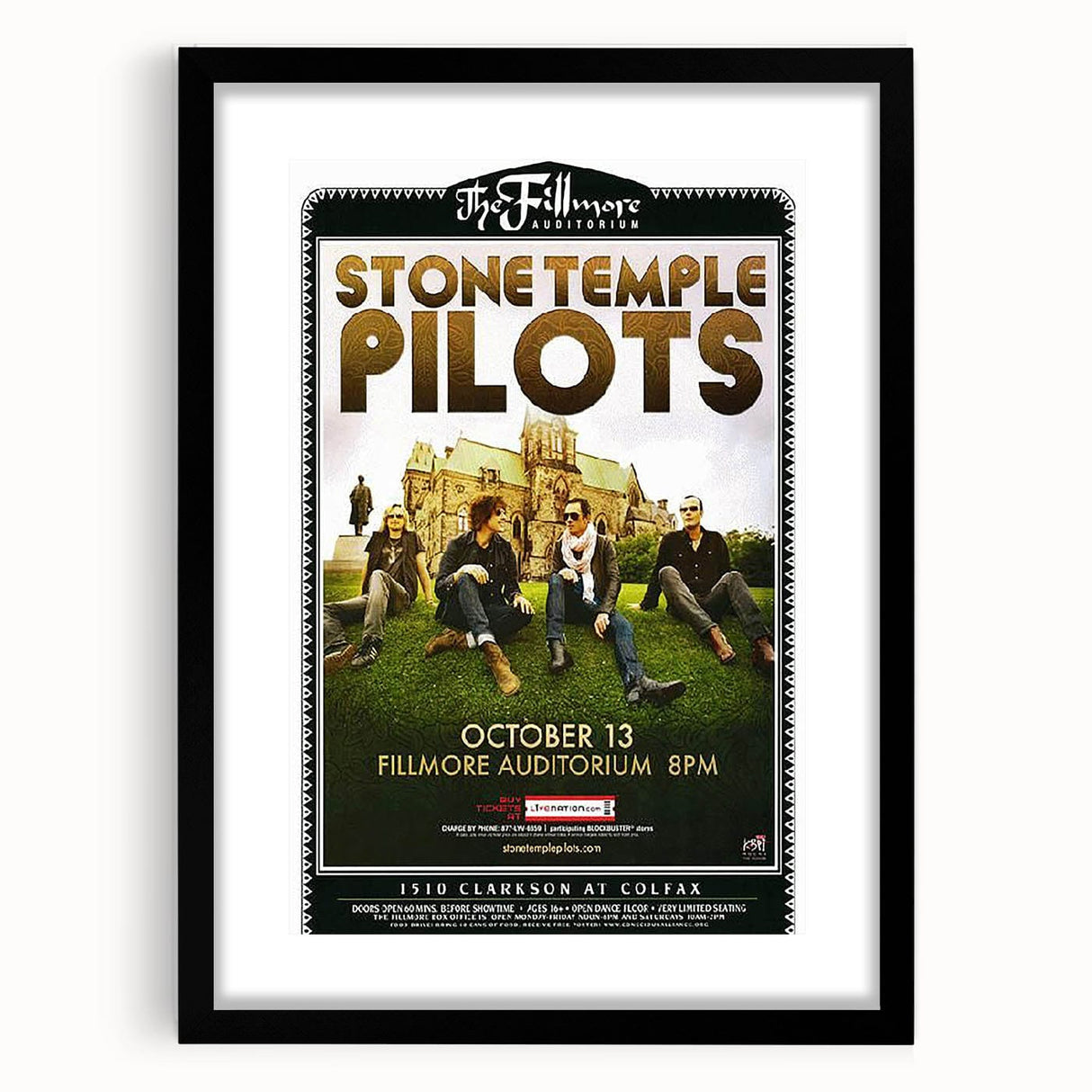 Stone Temple Pilots Fillmore Auditorium Poster – Vintage Rock Art