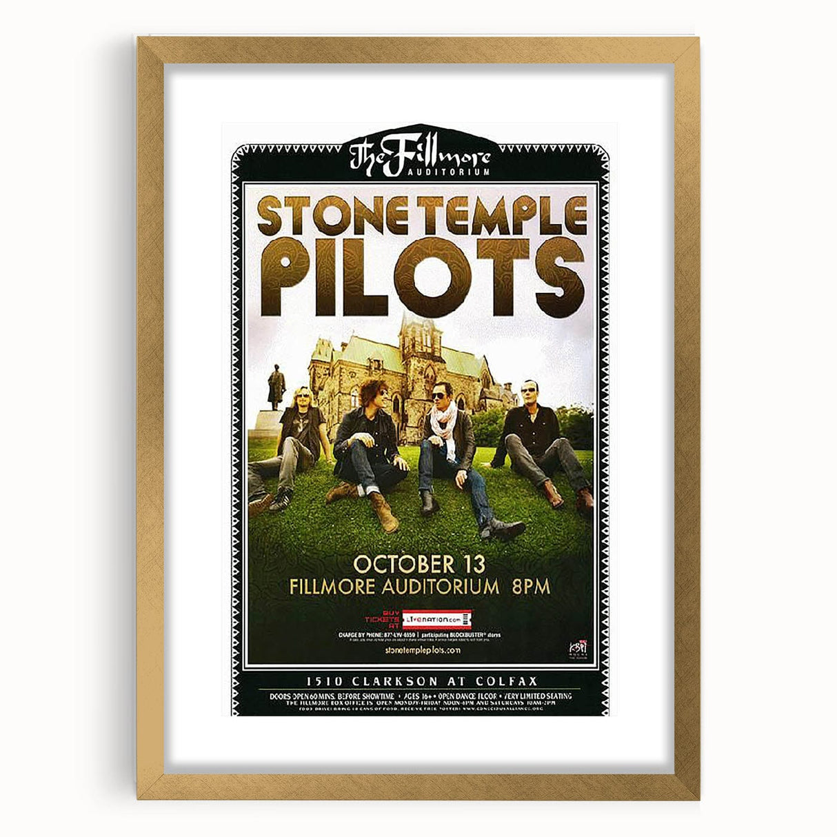 Stone Temple Pilots Fillmore Auditorium Poster – Vintage Rock Art