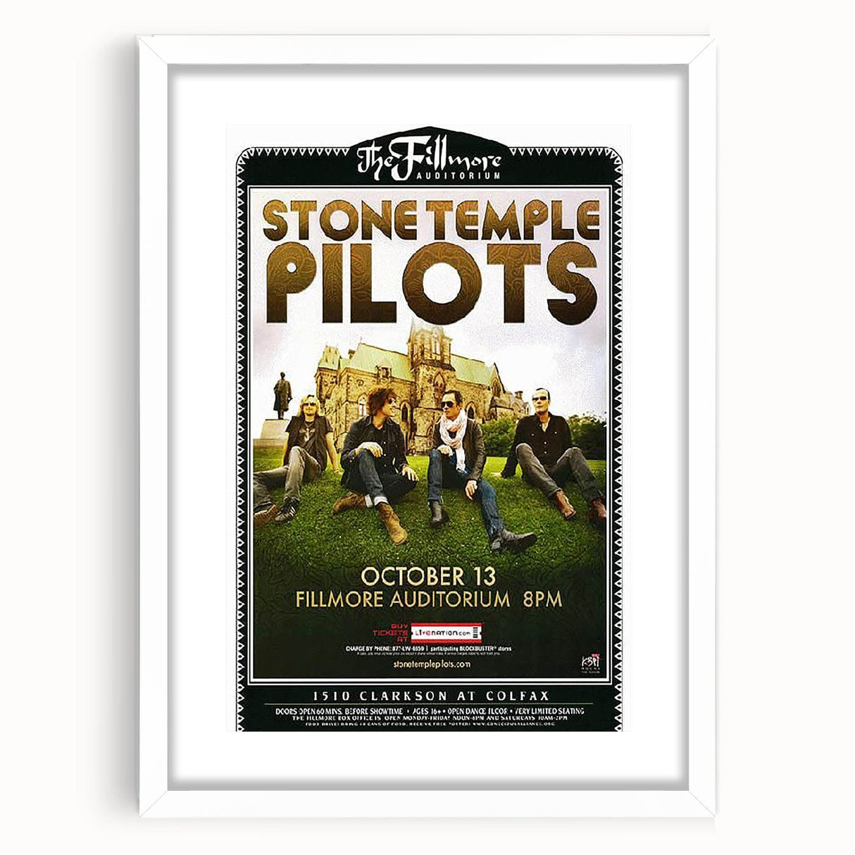 Stone Temple Pilots Fillmore Auditorium Poster – Vintage Rock Art