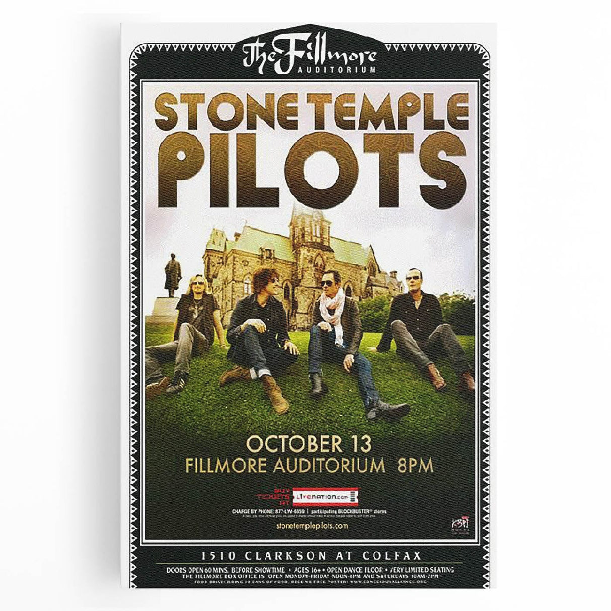 Stone Temple Pilots Fillmore Auditorium Poster – Vintage Rock Art