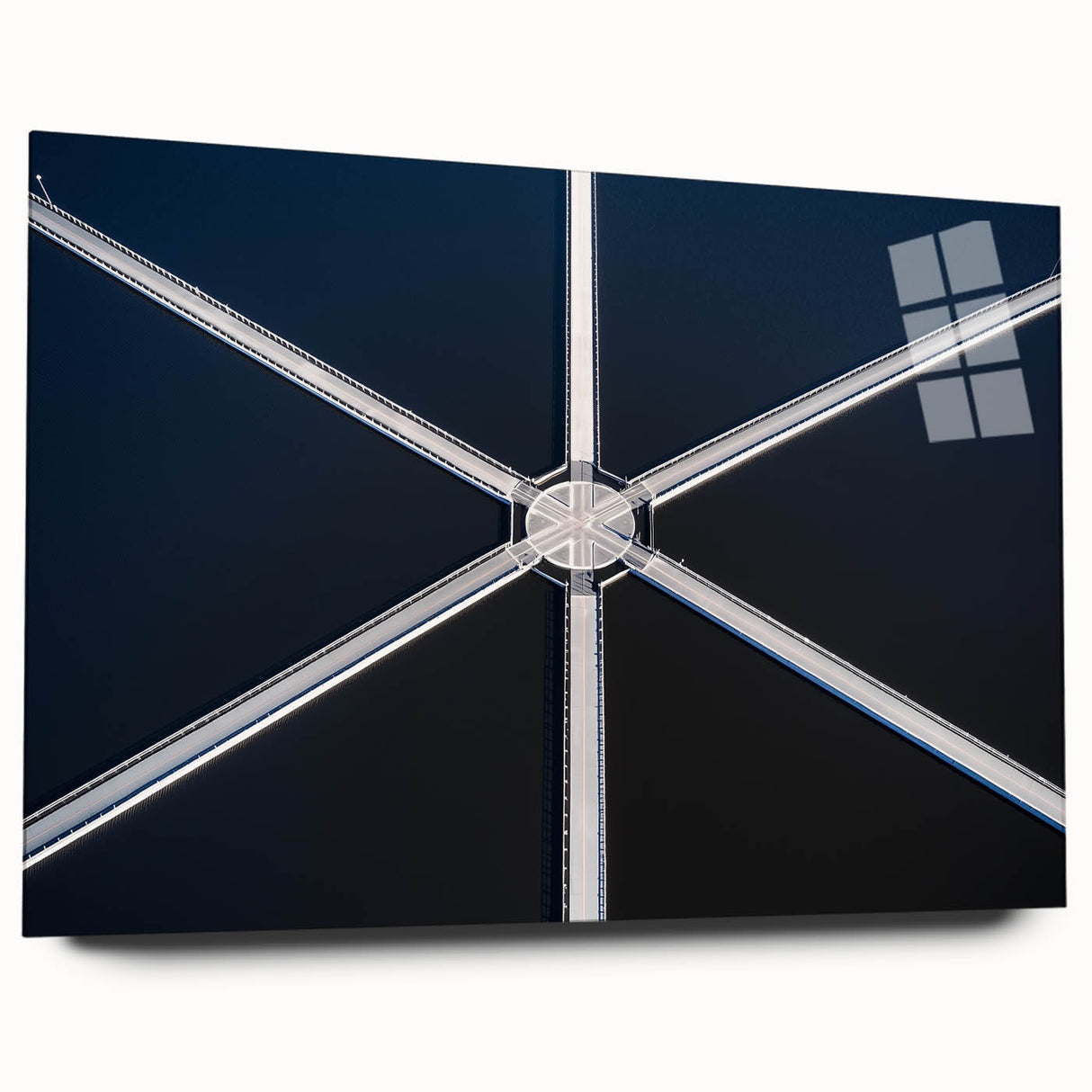 Symmetry in Motion – Dynamic Aerial Abstract Urban Wall Art