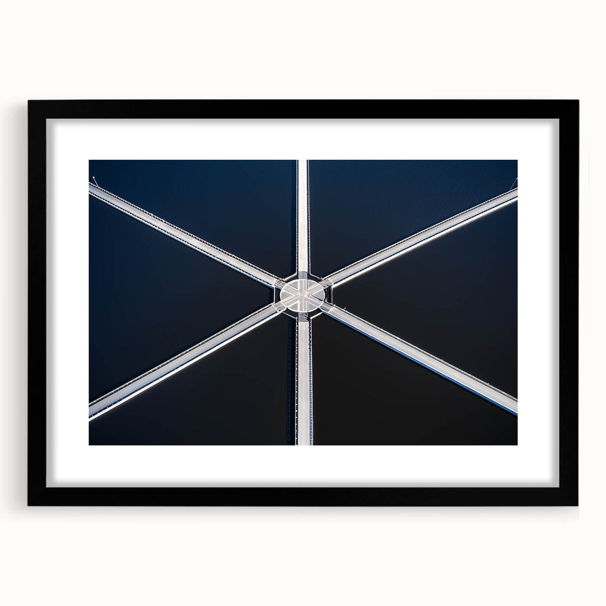 Symmetry in Motion – Dynamic Aerial Abstract Urban Wall Art