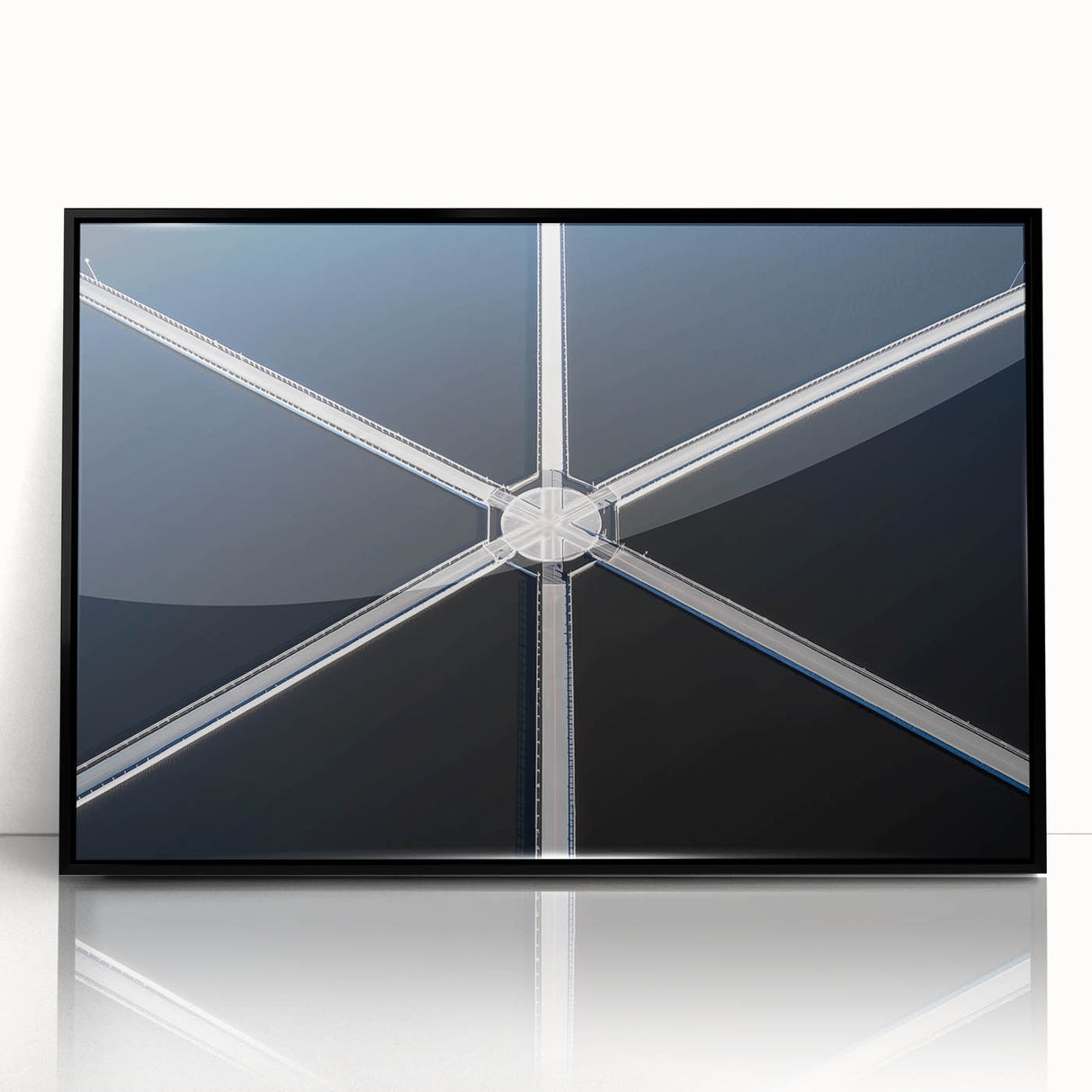 Symmetry in Motion – Dynamic Aerial Abstract Urban Wall Art