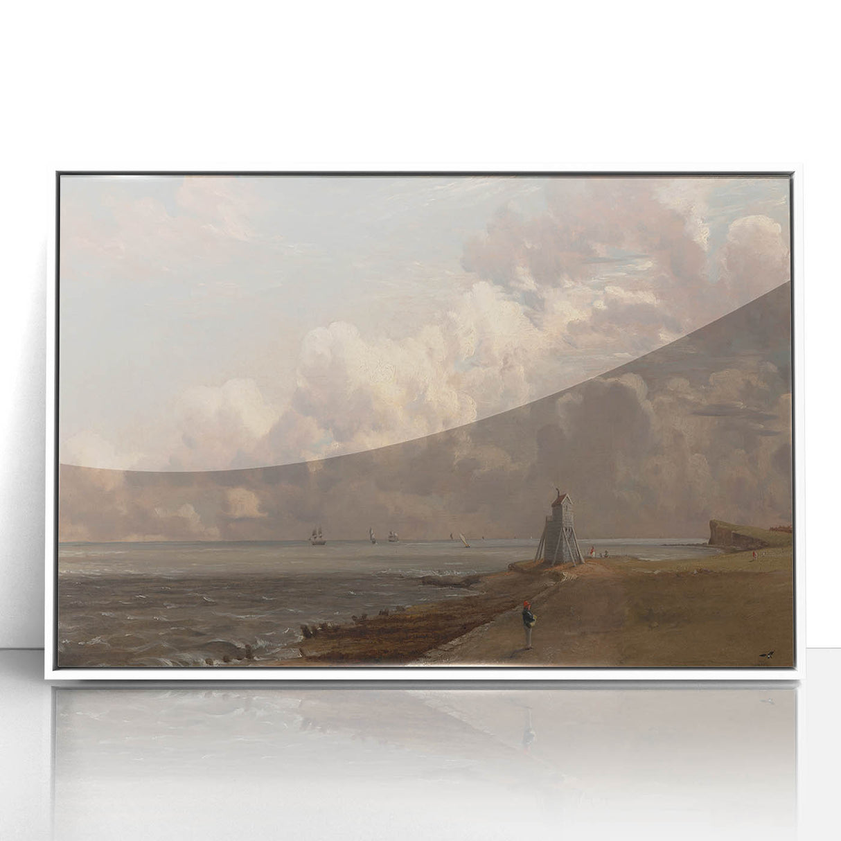 Harwich Lighthouse Romantic Landscape - Canvas by John Constable