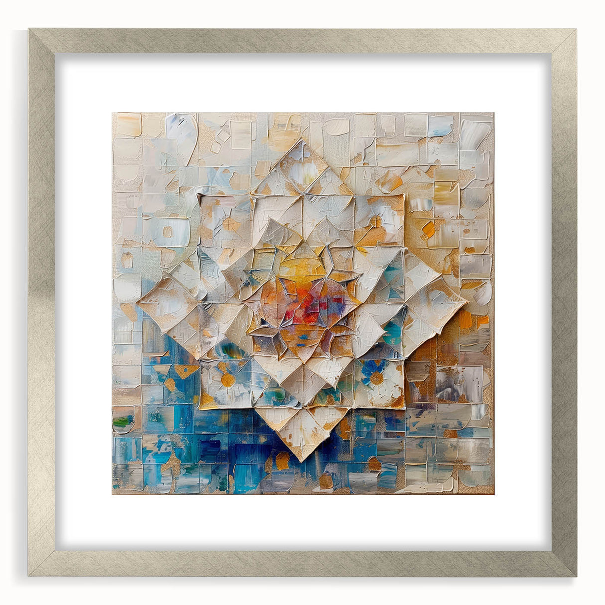 Modern Bedroom Wall Art – Textured Acrylic Canvas Print for Bedrooms