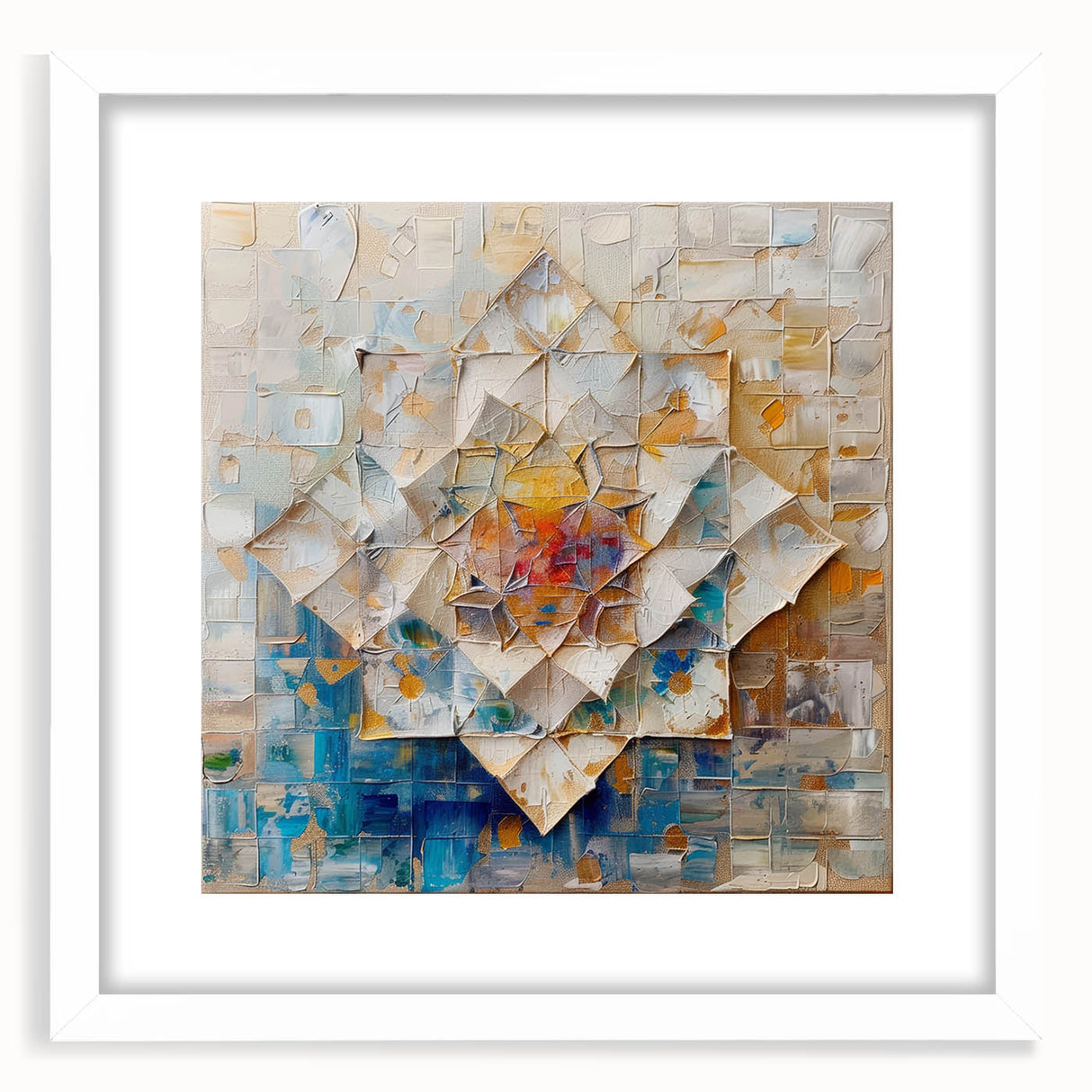 Modern Bedroom Wall Art – Textured Acrylic Canvas Print for Bedrooms