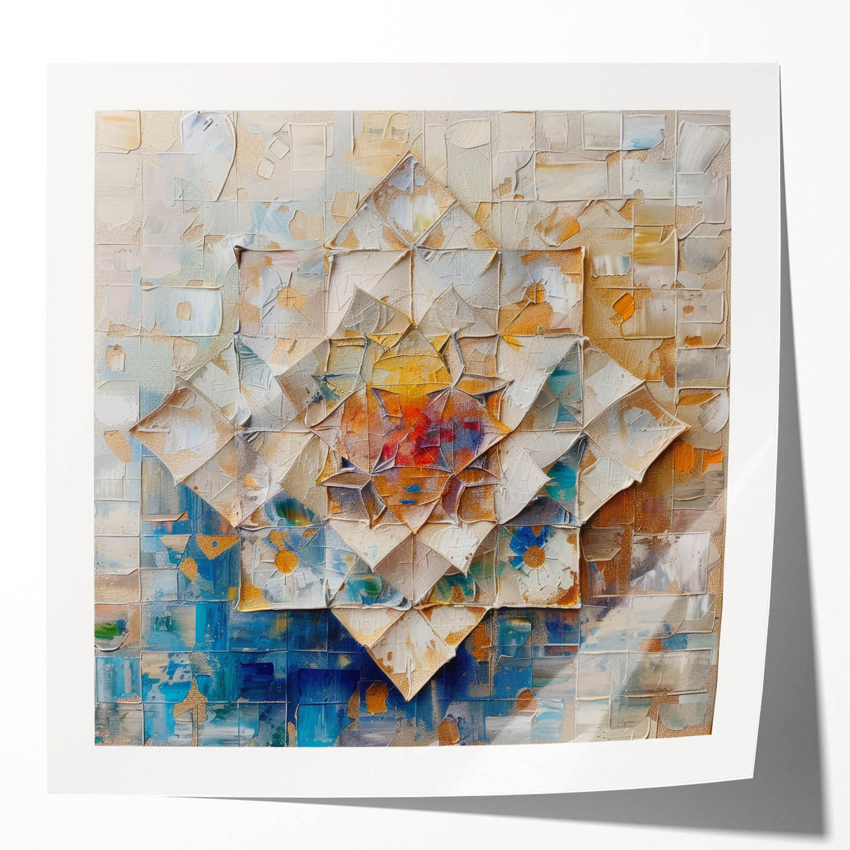Modern Bedroom Wall Art – Textured Acrylic Canvas Print for Bedrooms
