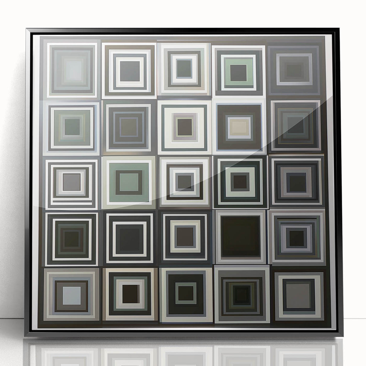 Black and Gray Geometric Wall Art – Modern Abstract Canvas