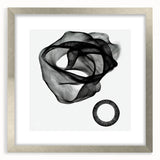Abstract geometric frame design in silver with a mat finish, showcasing a modern artistic style perfect for contemporary decor. Ideal for home or office settings.