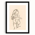 Minimalist Art Deco Wall Art - Expressive Female Figure Sketch Print