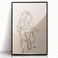 Minimalist Art Deco Wall Art - Expressive Female Figure Sketch Print