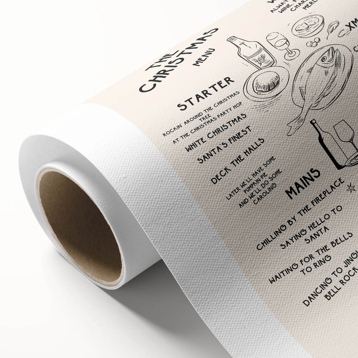 Christmas Menu – Festive Holiday Wall Art