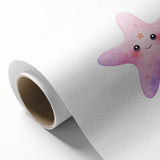 Girls Room Wall Art – Cute Watercolor Starfish Nursery Print