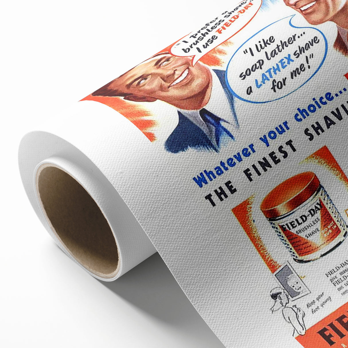 Retro Field-Day Shaving Poster - Vintage Bathroom Wall Art Print