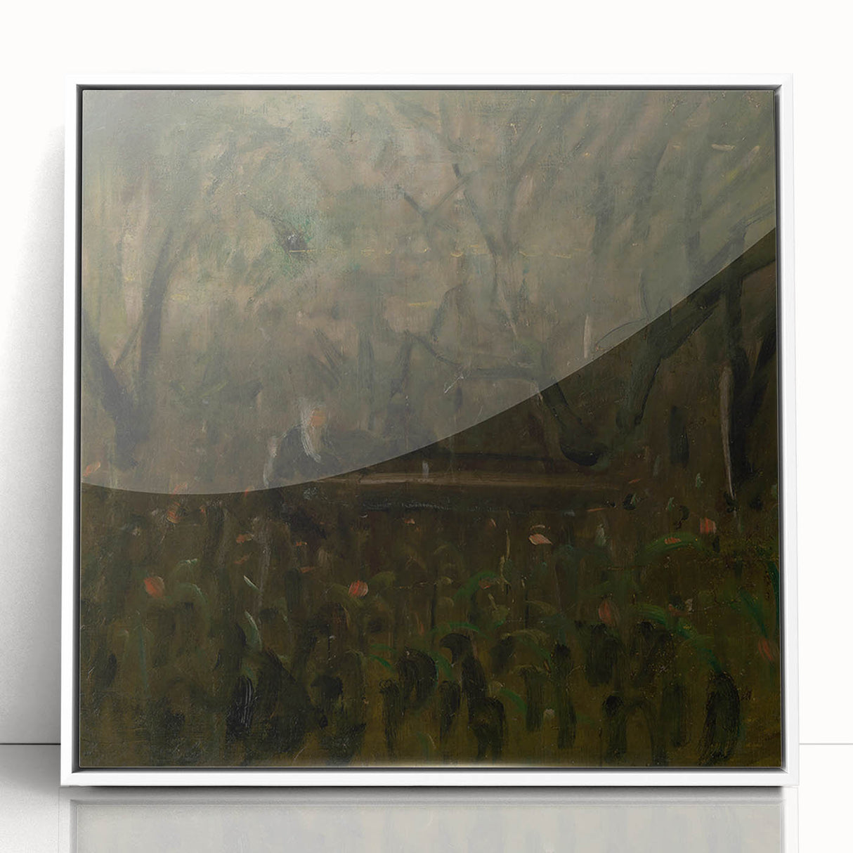Realism Art Print - In the Garden at the Table by László Mednyánszky