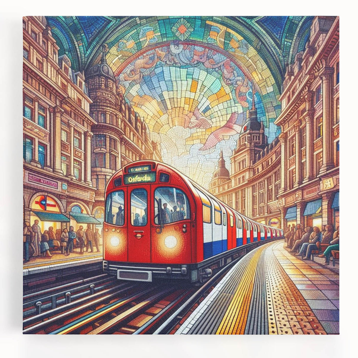 Black and white canvas of London skyline, ideal for kitchen wall art or bedroom ambiance.