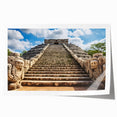 Rolled print of Yucatan scenery with lush greenery and floral elements in bright colors, ideal for art wall dining room.
