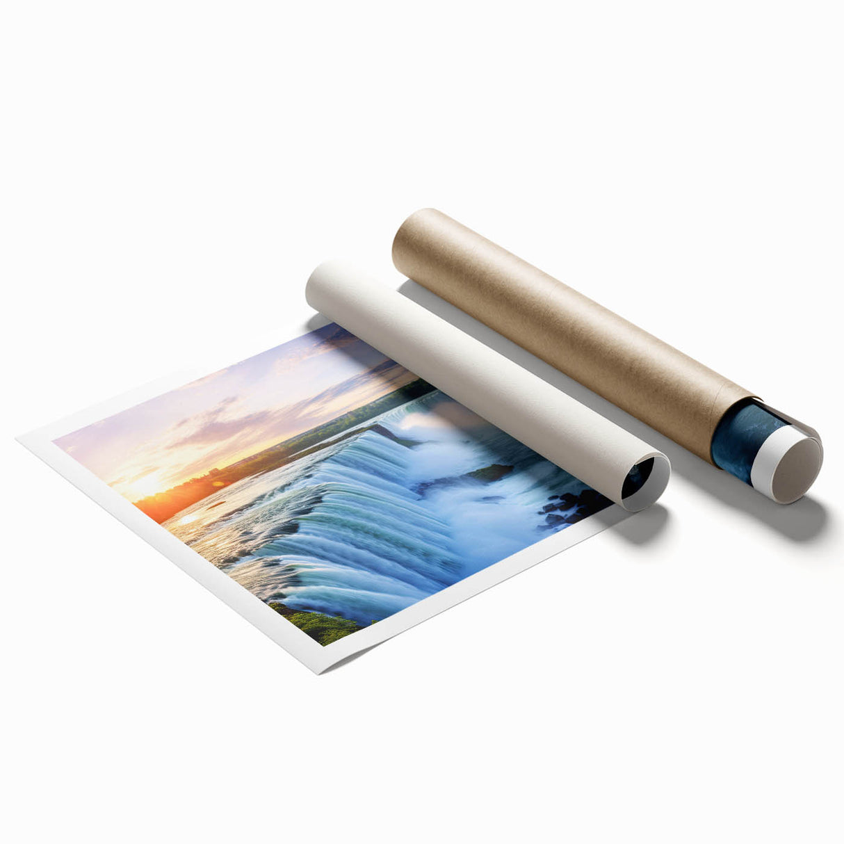 Extra large rolled print featuring a vibrant floral scene in Brazil, ideal for classy bathroom wall art.