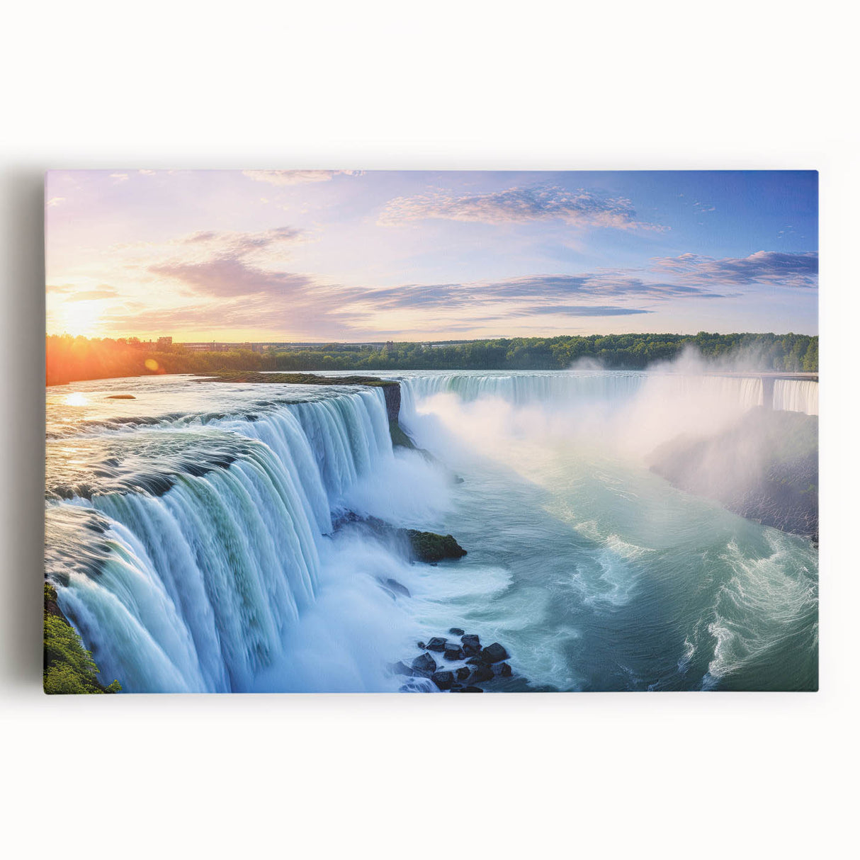 Large black and white stretched canvas of a Brazilian landscape, ideal for kitchen wall art.