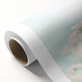 Art Deco poster of spring season in pastel shades on rolled canvas, ideal for nursery wall art.
