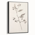 Black and white vintage poster art of a winter landscape on framed canvas, ideal for bedroom wall decor.