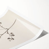 Extra large wall art featuring minimalist line art flowers in black on a white background, ideal for large living room decor.
