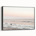 Black and white landscape art painting on a framed canvas, featuring a vintage poster style, ideal for bedroom decor.