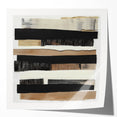 Abstract minimalist photo print mockup showcasing a glossy finish, featuring a sleek design in neutral tones, ideal for modern home decor displays.