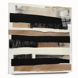 Minimalist abstract design on acrylic glass displayed from a side view, showcasing vibrant colors and smooth edges, perfect for modern interior decor.