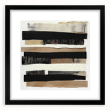 Minimalist black-framed abstract art print featuring soft pastel colors and geometric shapes, ideal for modern home decor. Perfect for enhancing any contemporary living space.