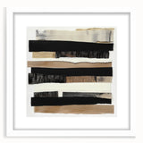 Minimalist abstract framed artwork with a white mat, showcasing geometric patterns in soft pastel colors, ideal for modern home decor and interior design.
