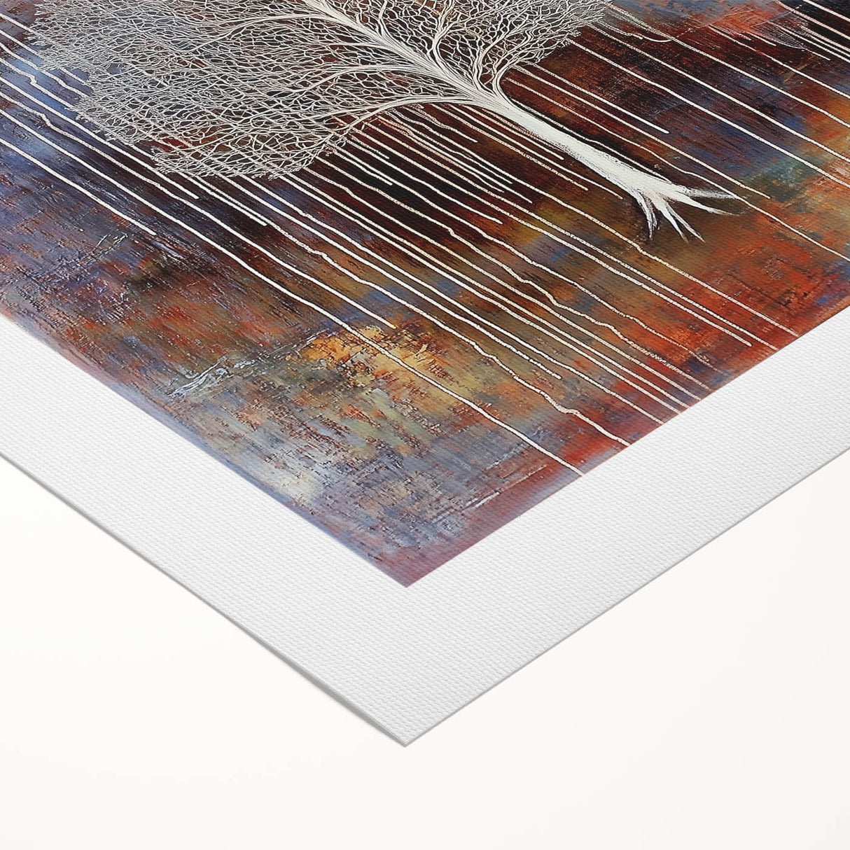 Gold and Brown Abstract Tree Wall Art - Large Canvas & Framed Print