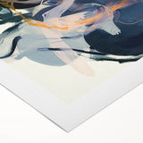 Abstract minimalist rolled canvas art featuring soft pastel colors and geometric shapes, elegantly packaged in a sturdy cardboard tube for safe delivery. Perfect for modern home decor.