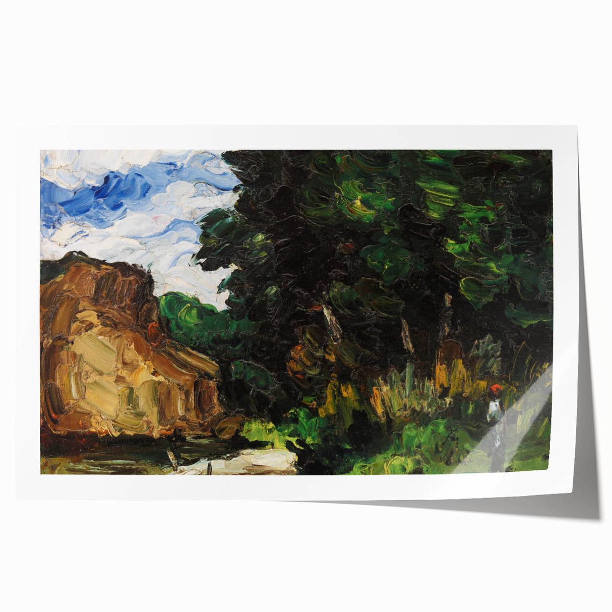 Impressionist Art – Peaceful River at Sunset with Vibrant Sky