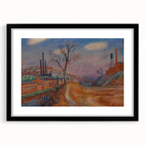 Modern Wall Art - Industrial Landscape Scene | Warm Earthy Decor