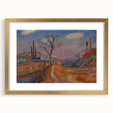 Modern Wall Art - Industrial Landscape Scene | Warm Earthy Decor