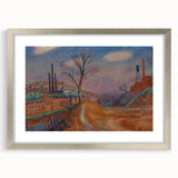 Modern Wall Art - Industrial Landscape Scene | Warm Earthy Decor