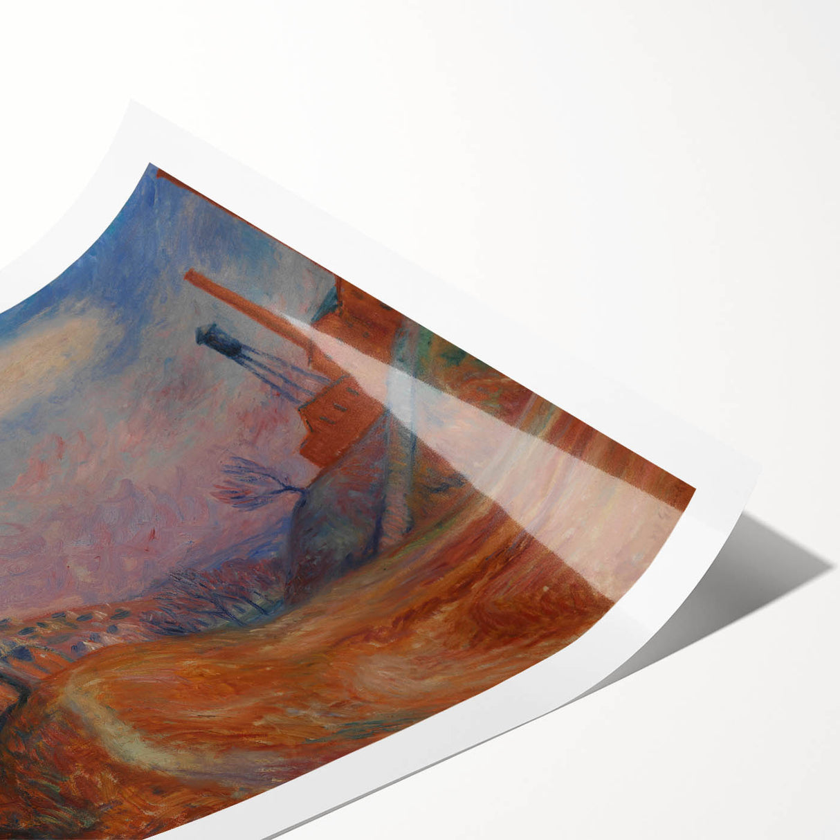 Modern Wall Art - Industrial Landscape Scene | Warm Earthy Decor