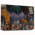 Modern Wall Art - Festive Outdoor Gathering Scene | Vibrant Social Decor