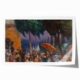 Modern Wall Art - Festive Outdoor Gathering Scene | Vibrant Social Decor