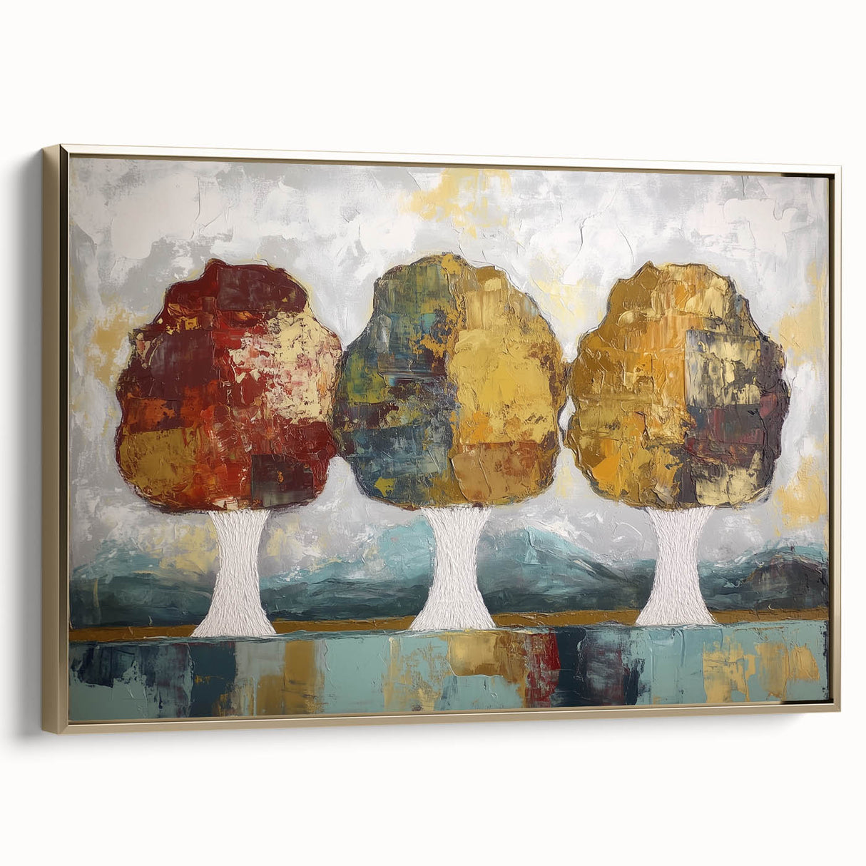 Autumn Abstract Tree Wall Art - Large Canvas & Framed Print